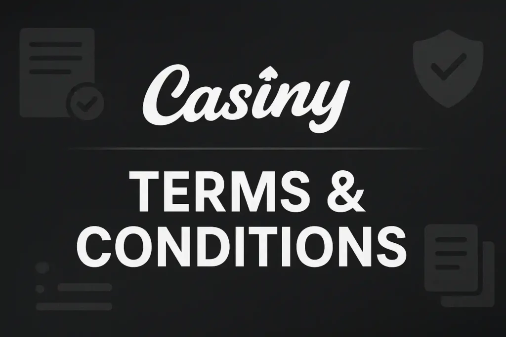 Casiny Terms and Conditions - Casino Rules for Players from Australia